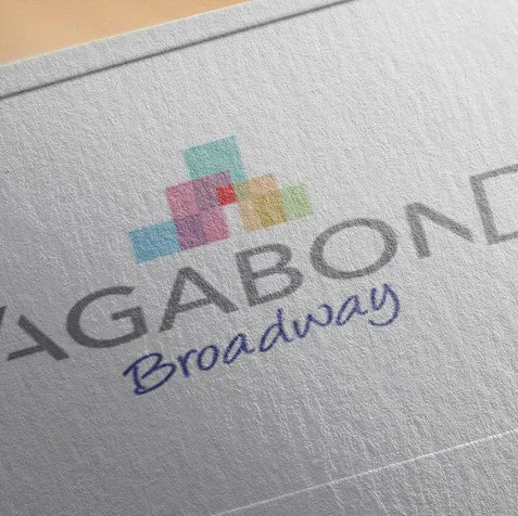 Vagabond logo by art zoom studio, paper press, colour logo