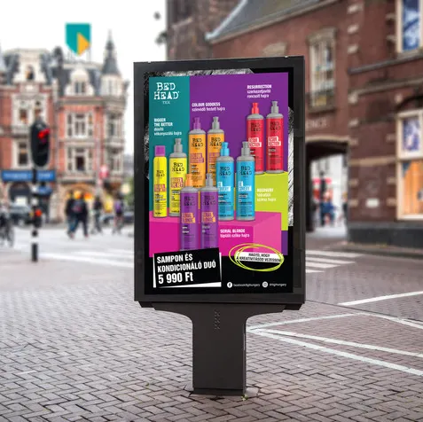 Head ad on the street by art zoom studio, street ad, advertising, city ad