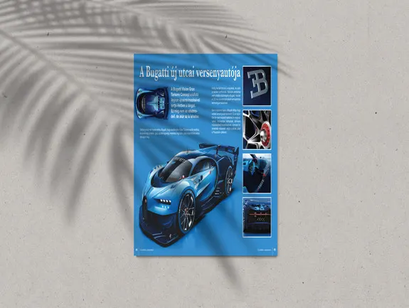 Bugatti broschure by art zoom studio, illustration, indesign, ad, advertising, car