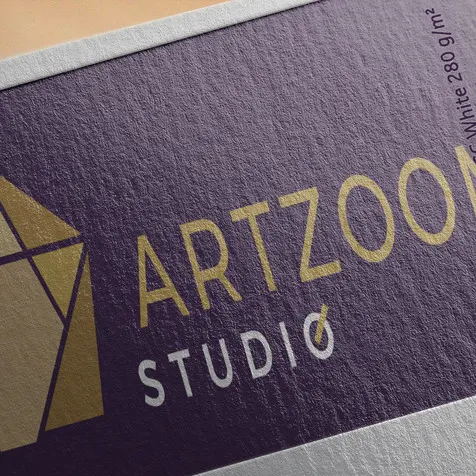 Art Zoom Studio logo by art zoom studio, papper press, colour logo