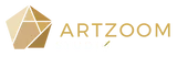Art Zoom Studio logo, illustration, glod diamond shape