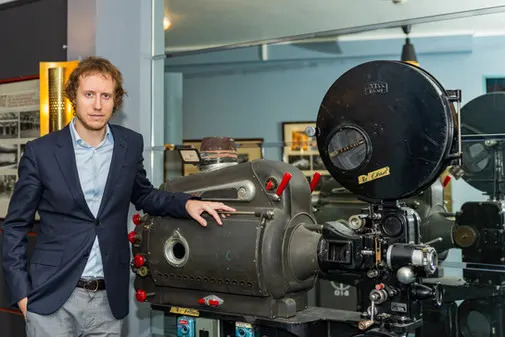 Laslo Nemes Jeles Oscar award winner film director, movie machine, portrait, art zoom studio portrait