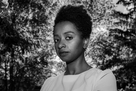 black and white photography, powerful woman, ebony, woman, girl, forrest background, sun background, black power